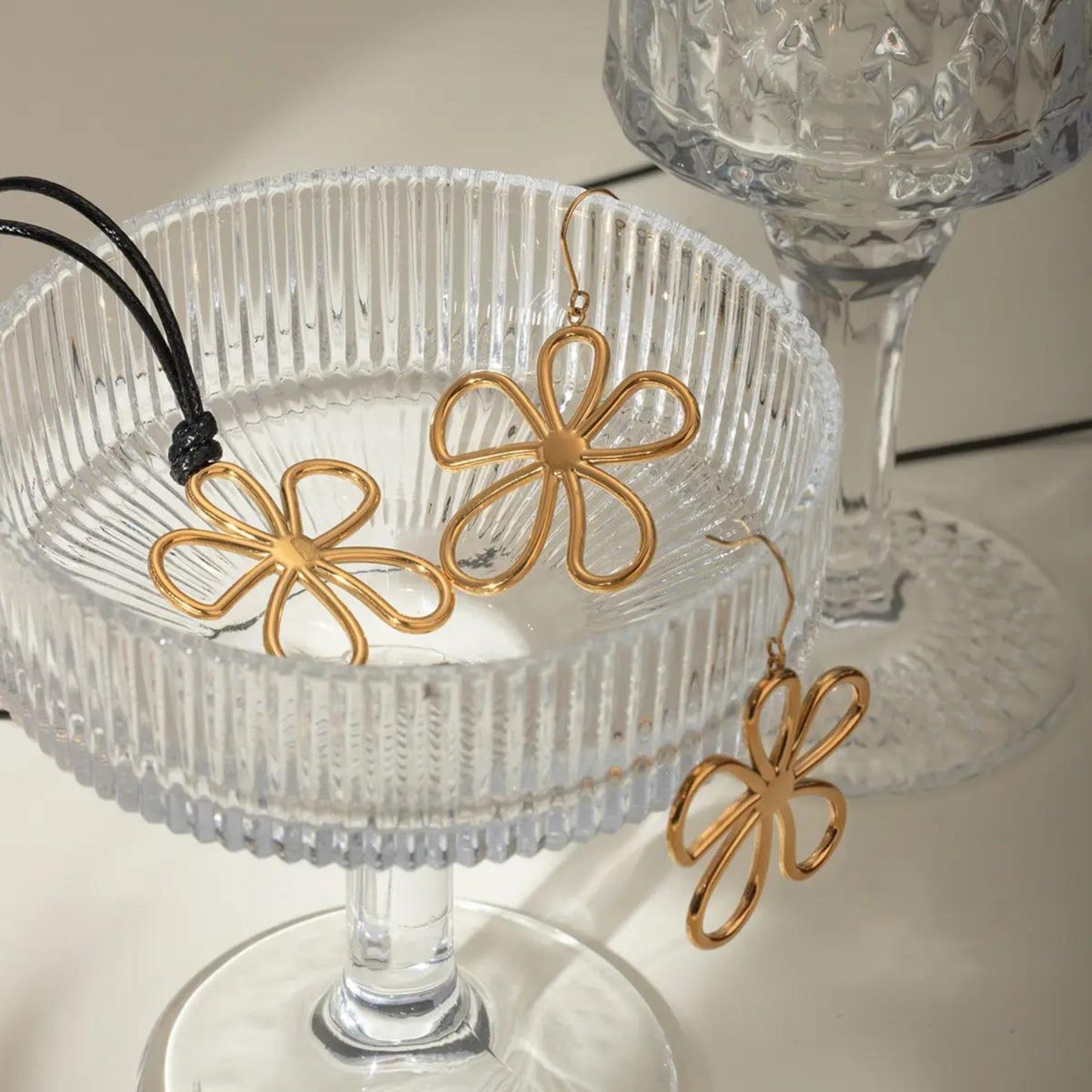 Blossom Bloom Necklace & Earrings Set styled for a wedding outfit, adding floral elegance to the ensemble.