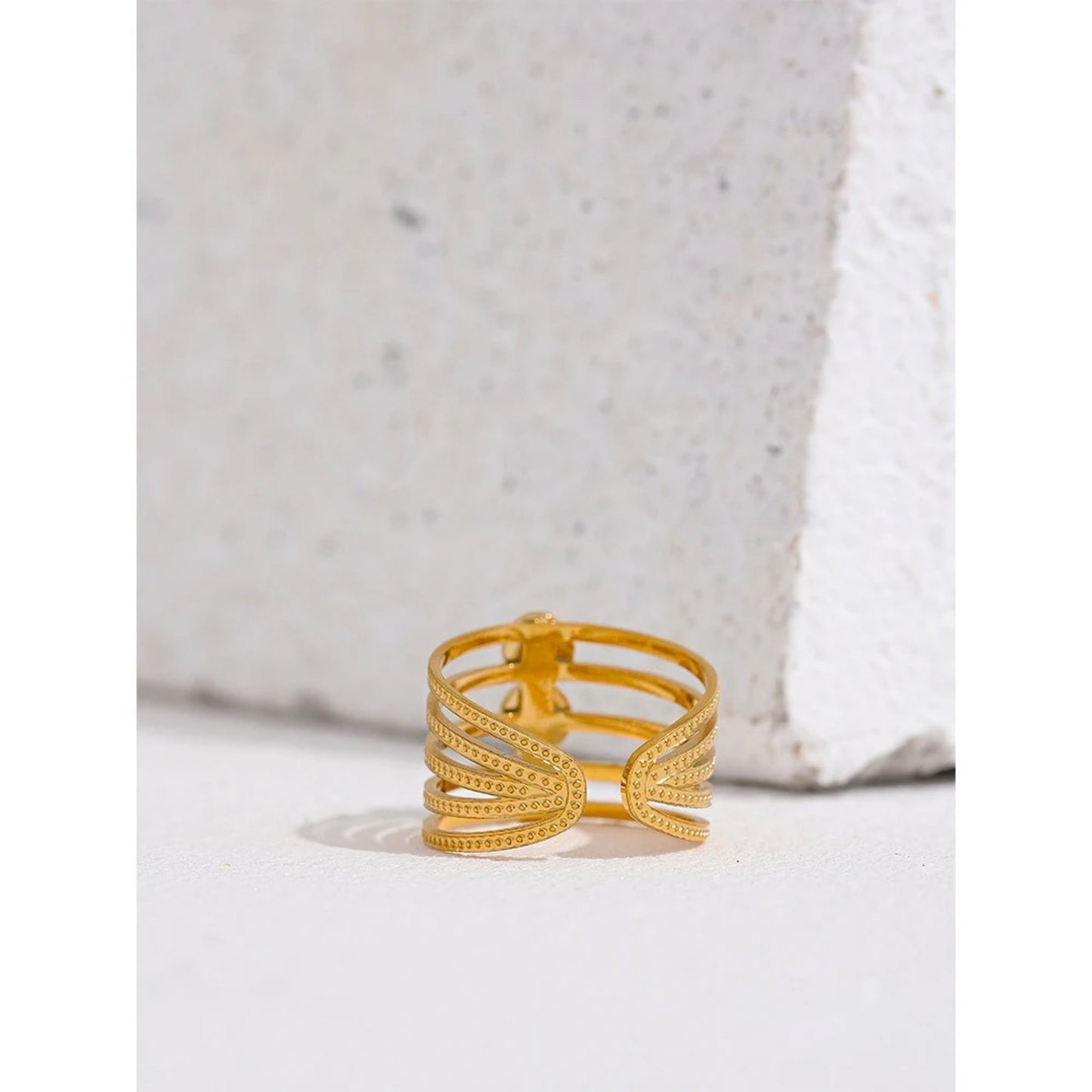 Bohemian Turquoise Ring styled on a hand, adding a vibrant touch to summer or casual looks.