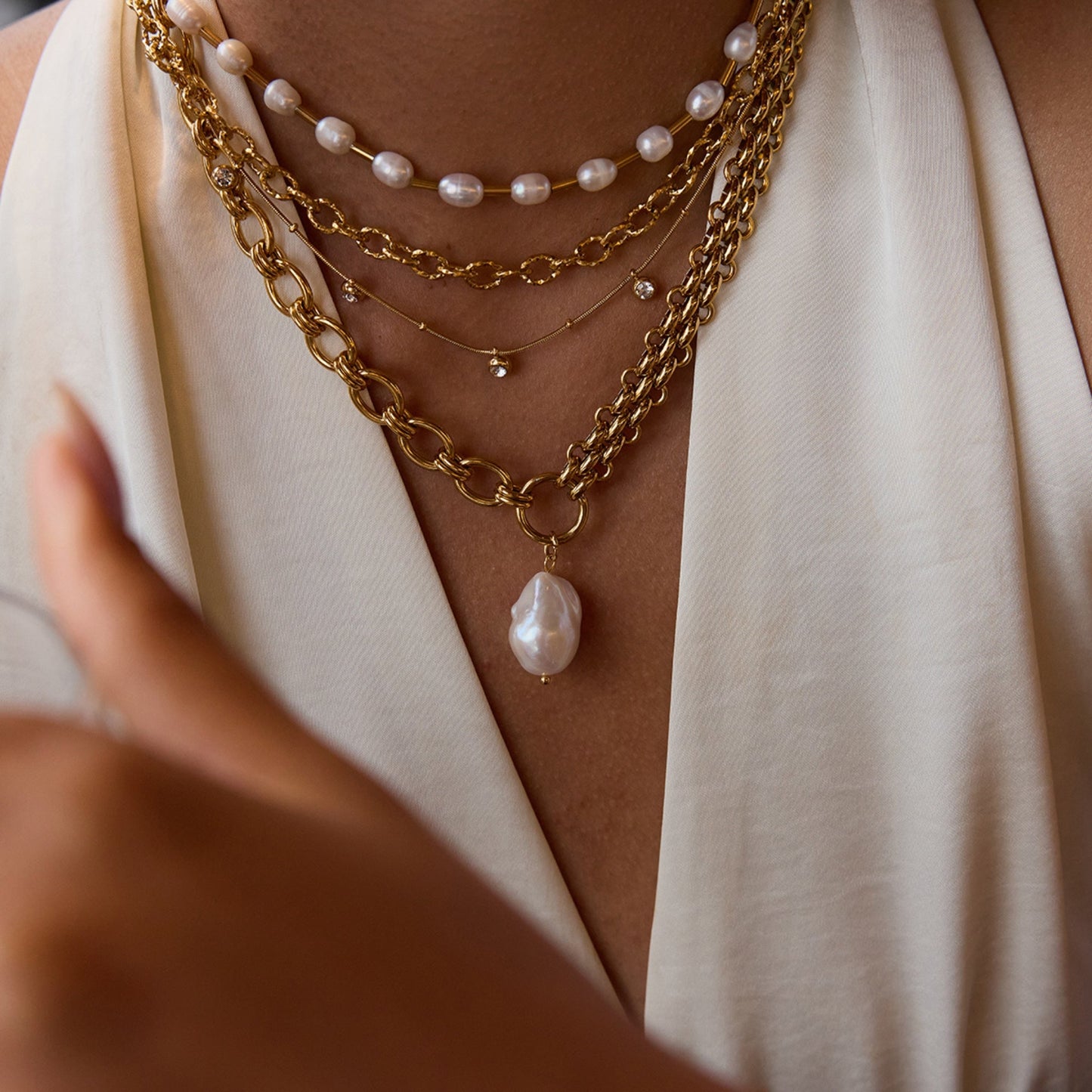 Elegant Minimalist 18K Gold Plated Necklace Collection