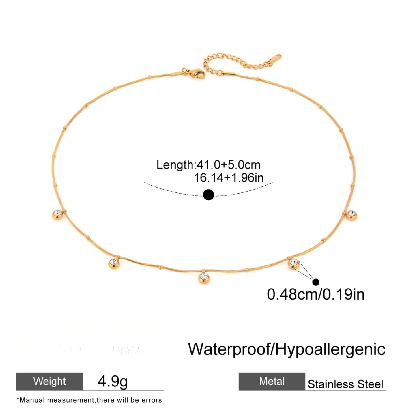 Elegant Minimalist 18K Gold Plated Necklace Collection