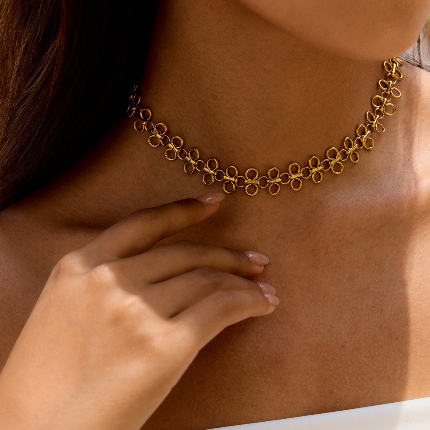 Golden Bloom Choker 18K Gold Plated Necklace