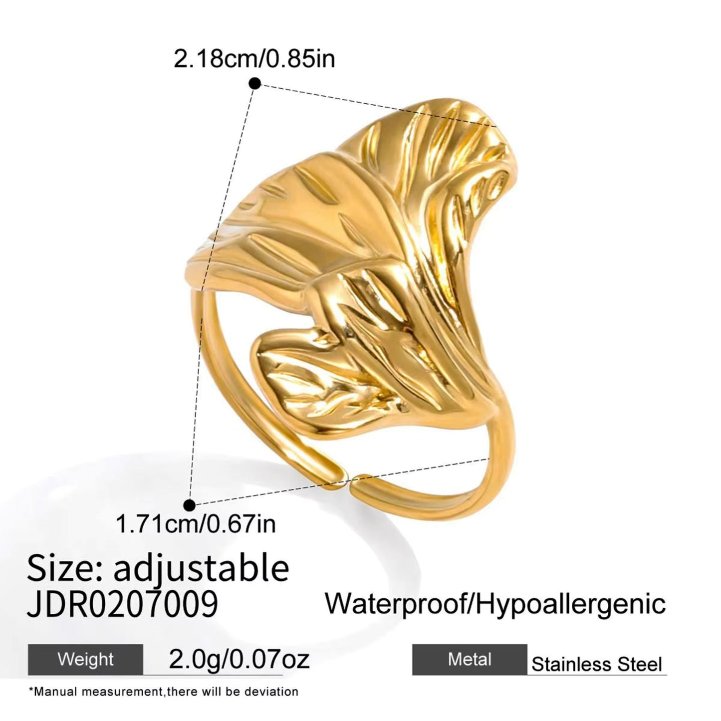 Golden Bloom Rings – 18K Gold Stainless Steel (3 Designs)