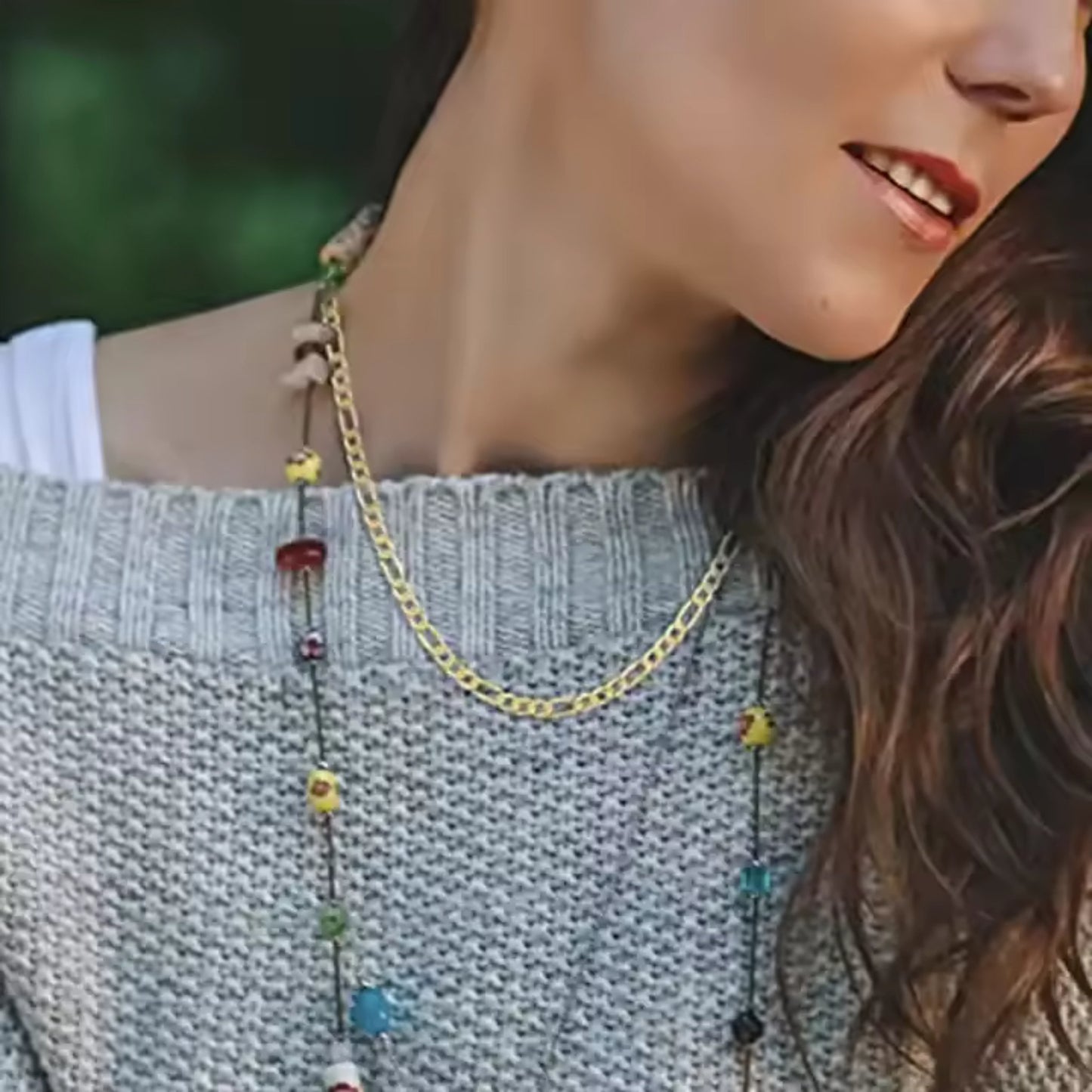 Golden Figaro Chain 18K Gold Plated Necklace