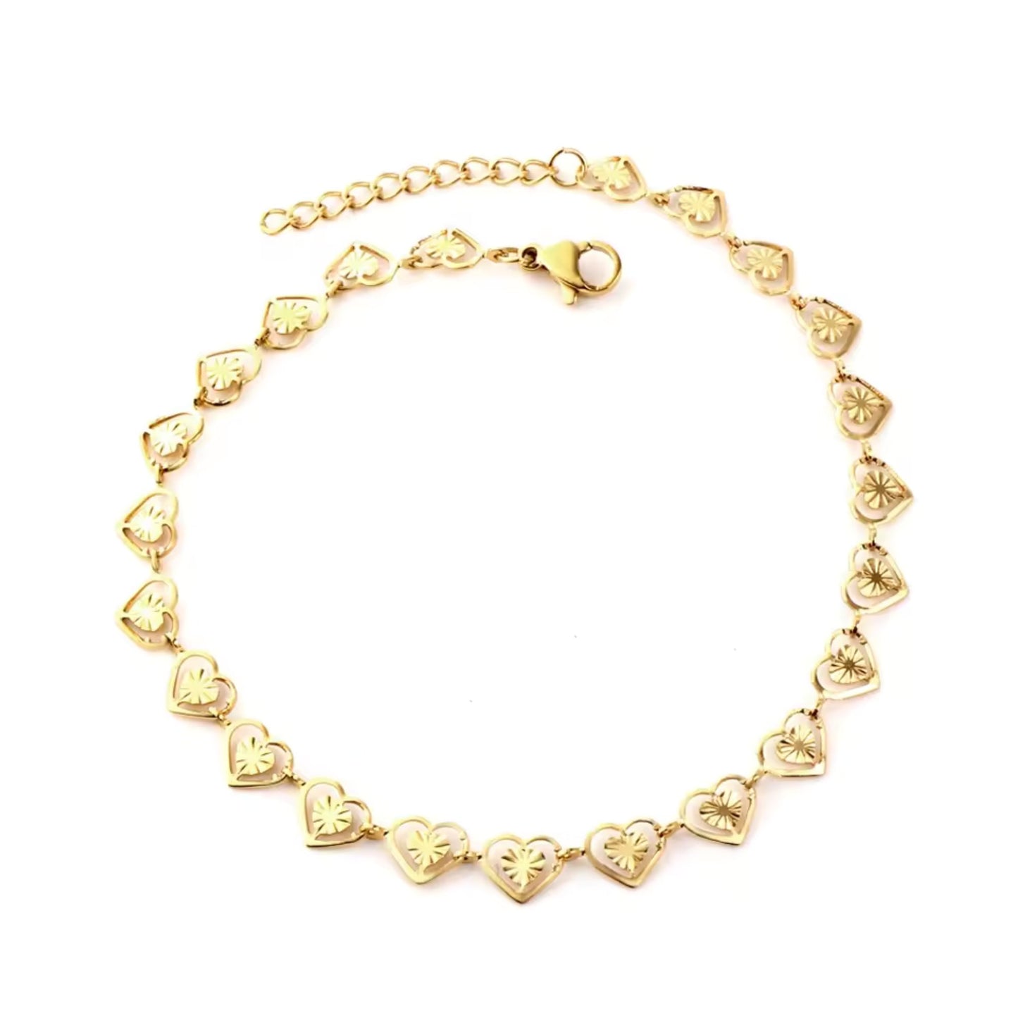 Heart Charm Anklet