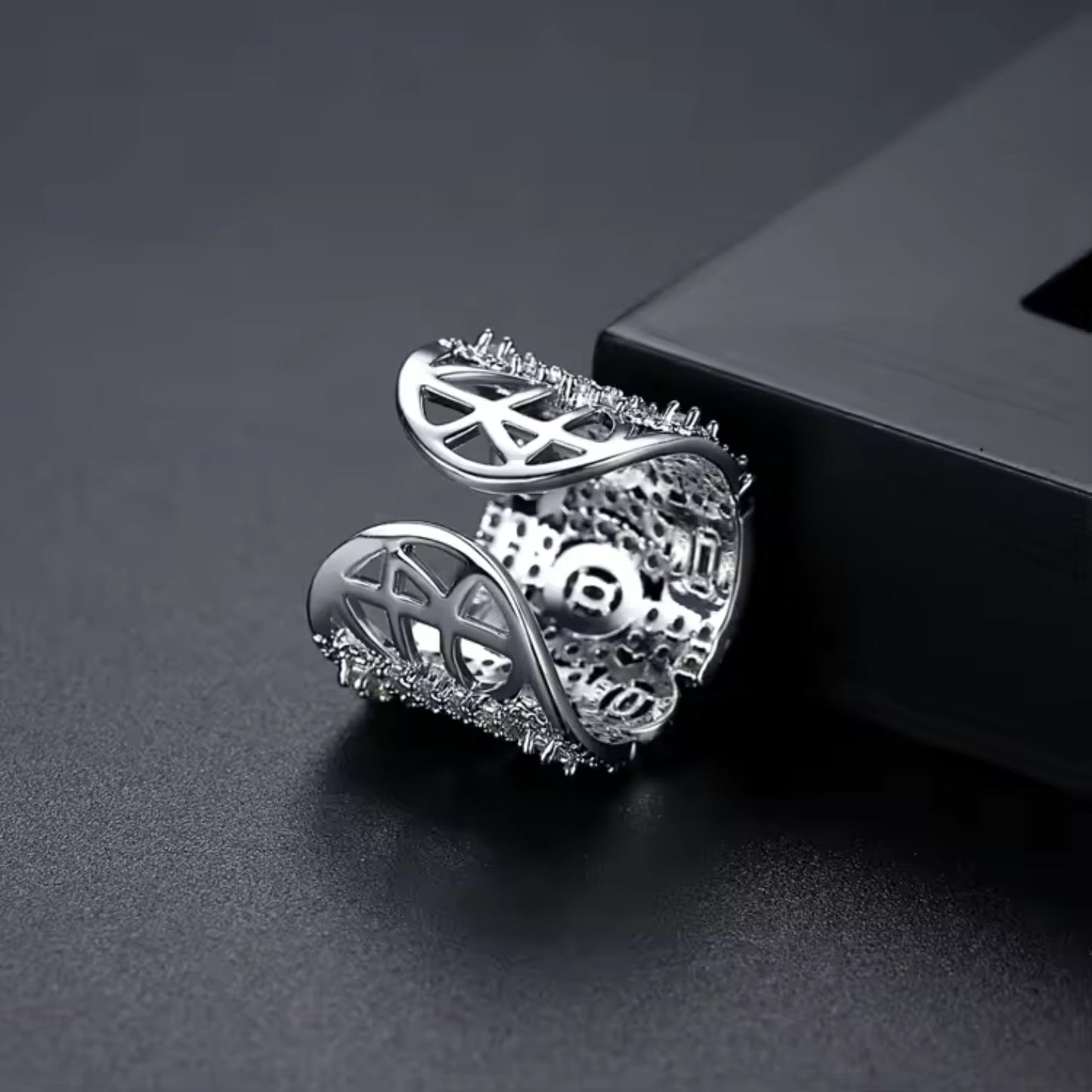 Imperial Glam Statement 18K Gold Plated Ring