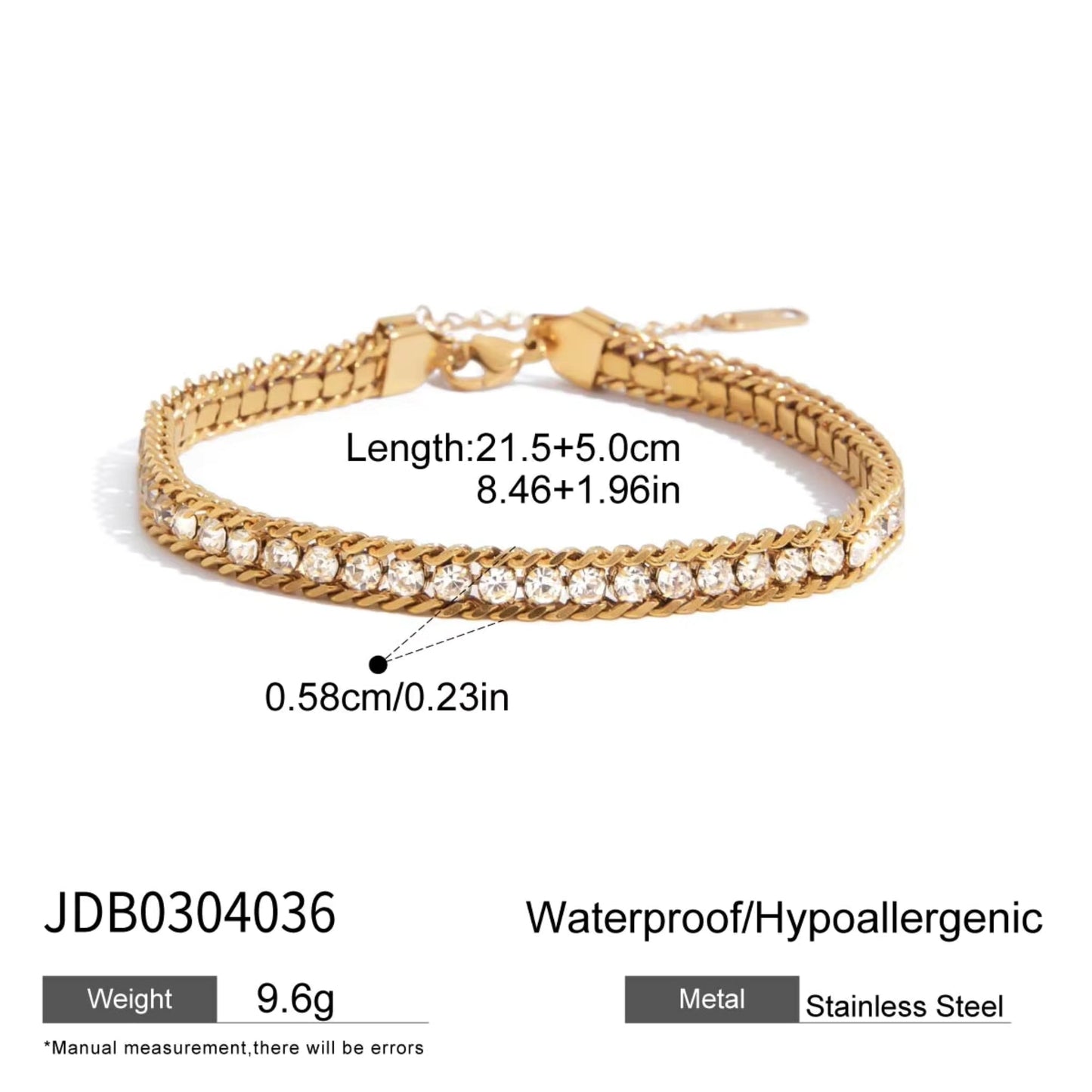 Luxe Link & Crystal Bracelet Collection