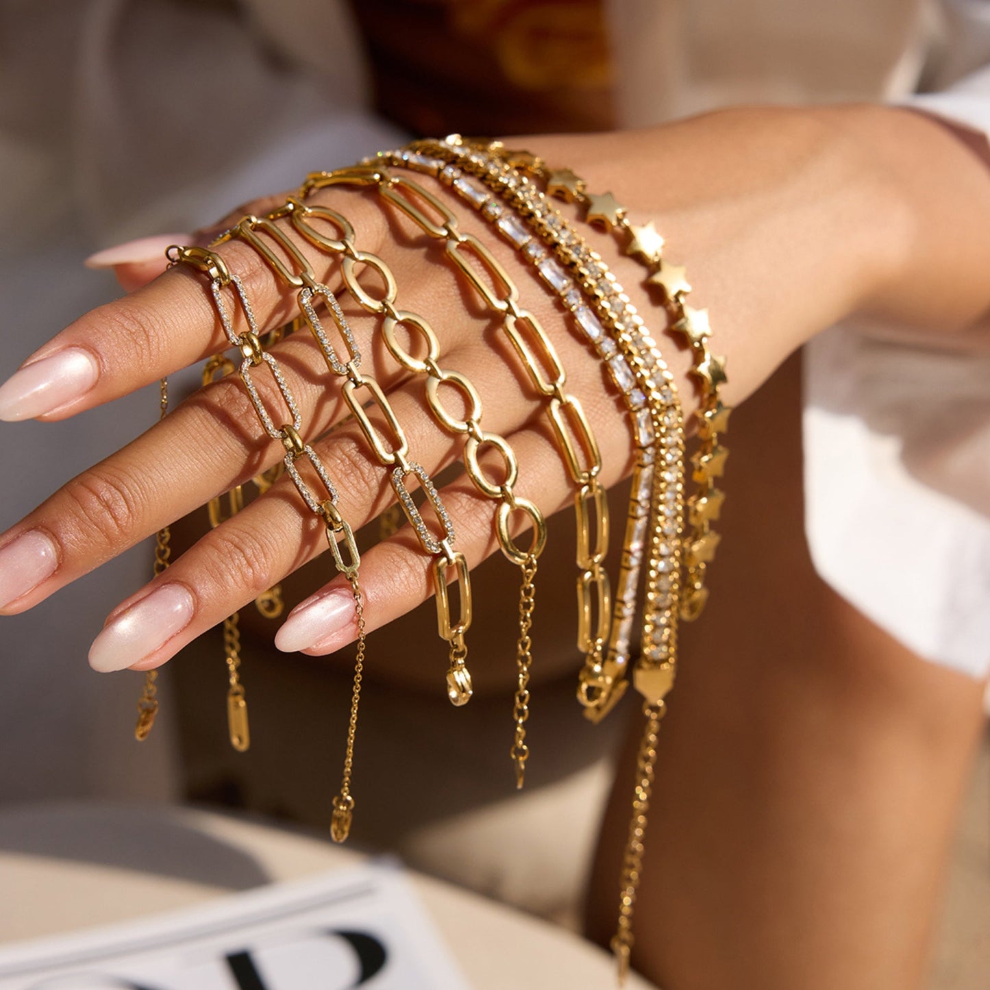 Luxe Link & Crystal Bracelet Collection