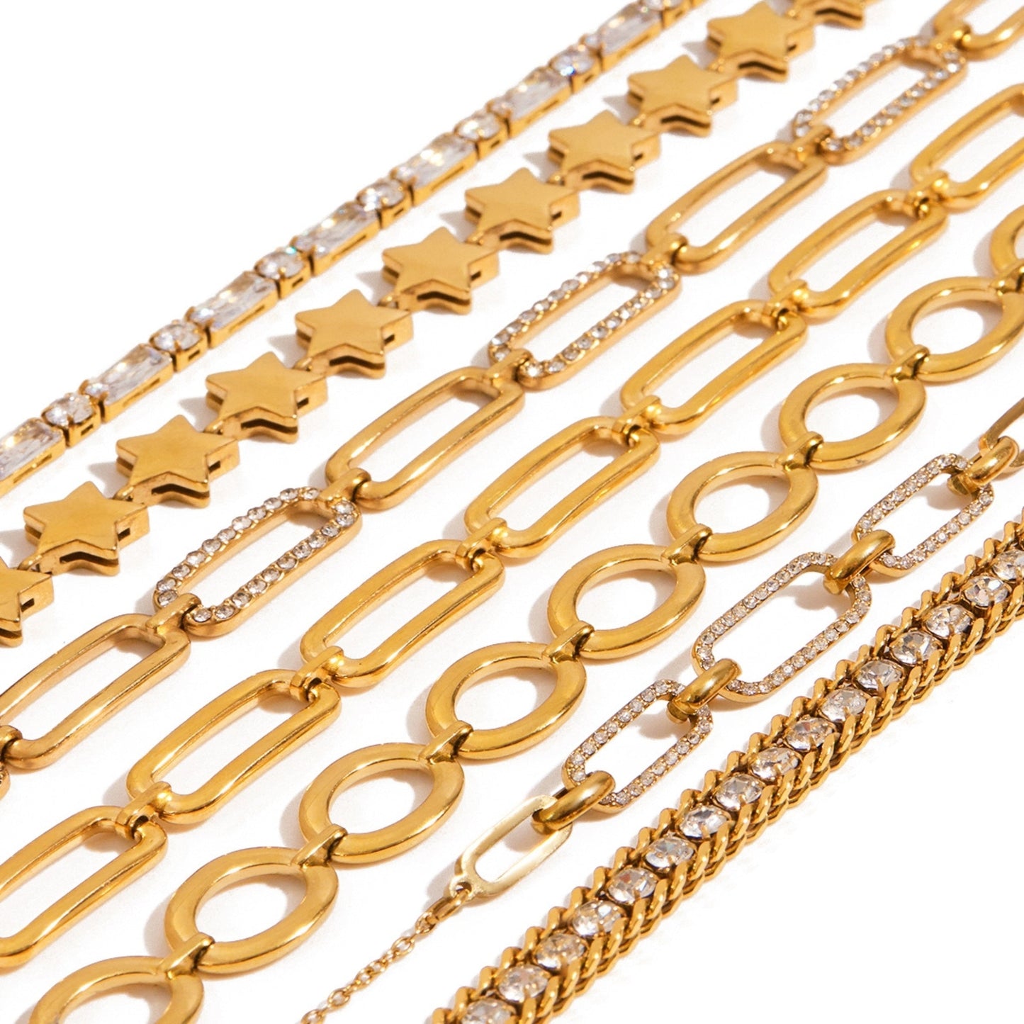 Luxe Link & Crystal Bracelet Collection