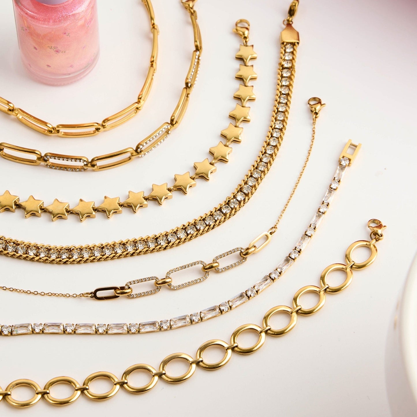 Luxe Link & Crystal Bracelet Collection