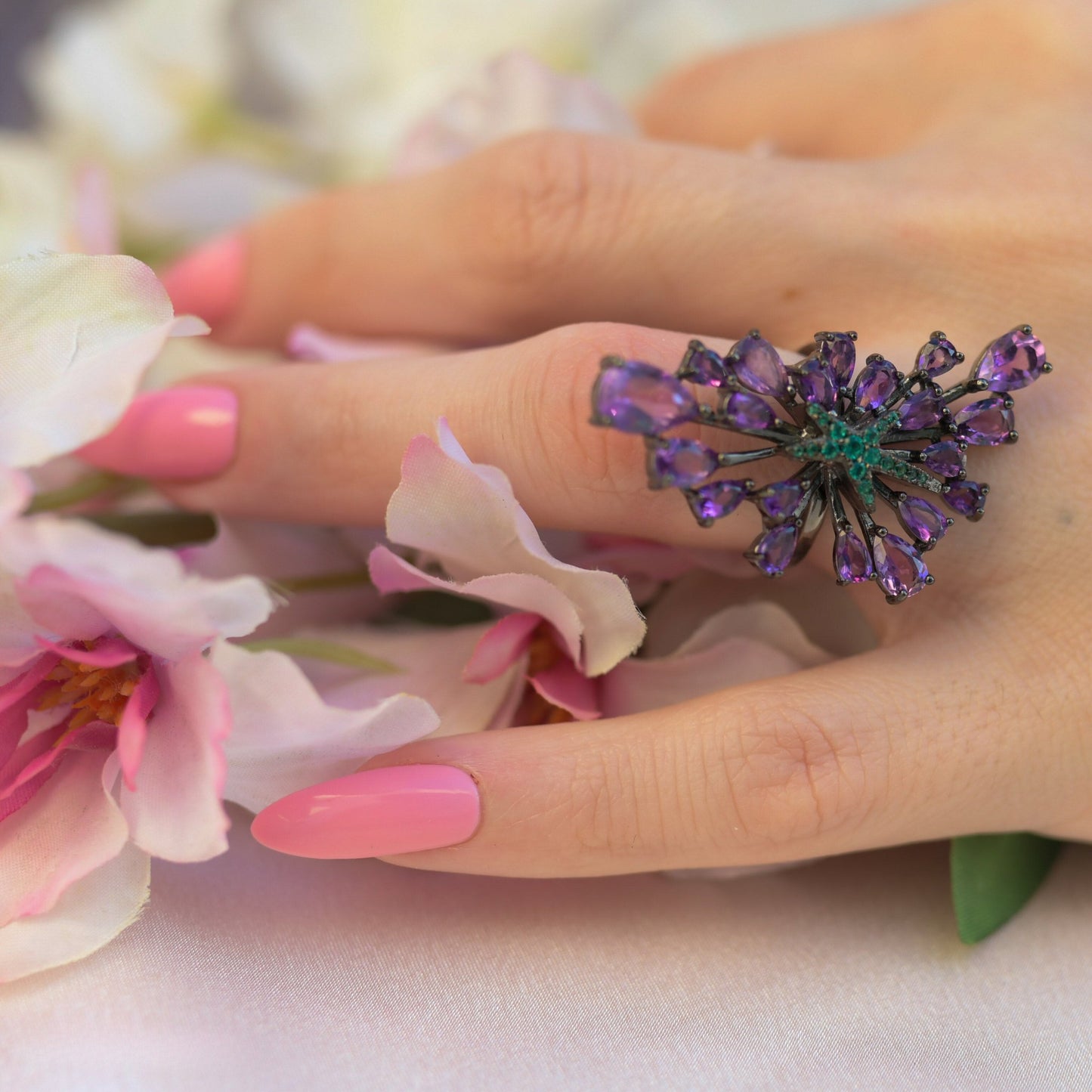 Majestic Amethyst 925 Sterling Silver Ring