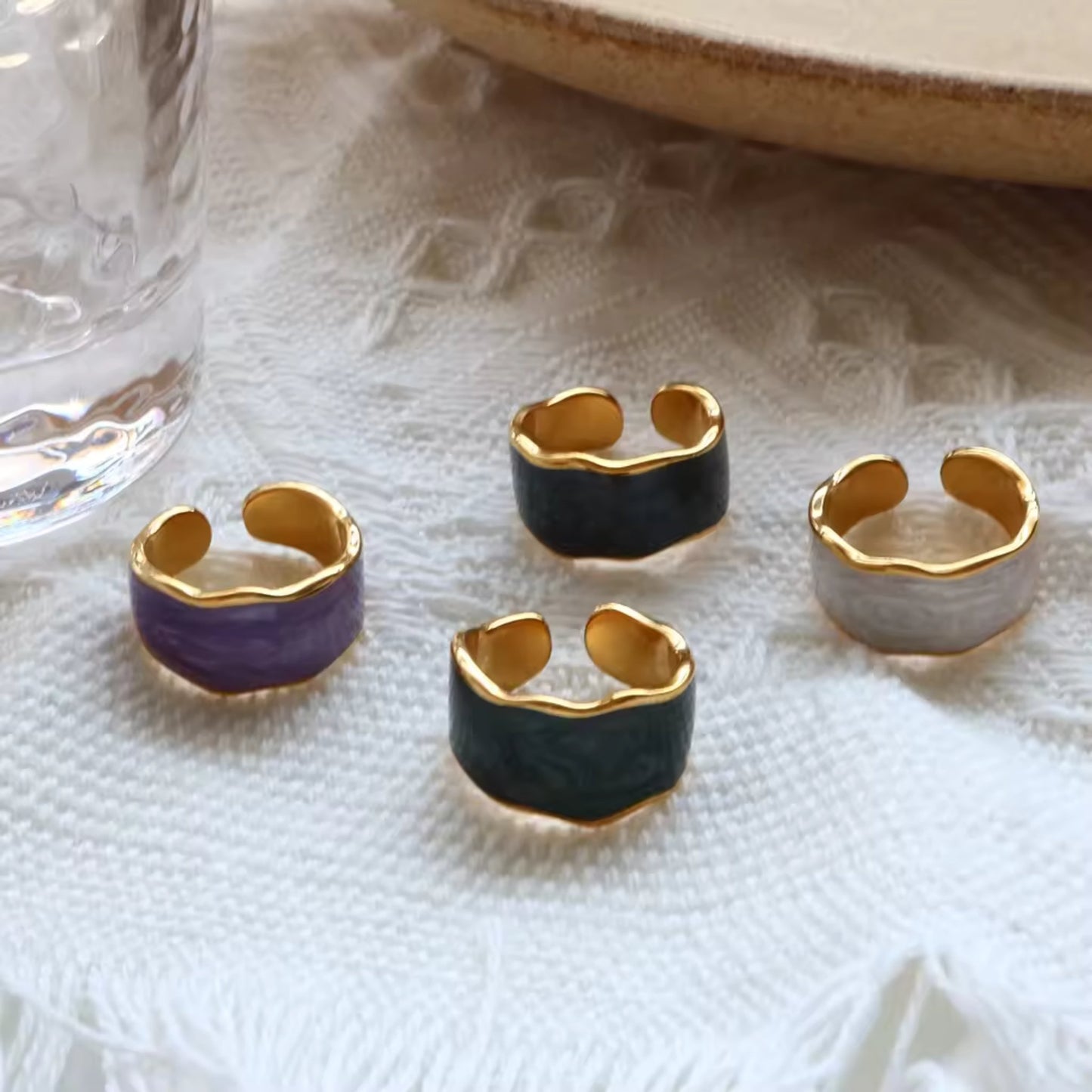 Marbled Elegance Rings