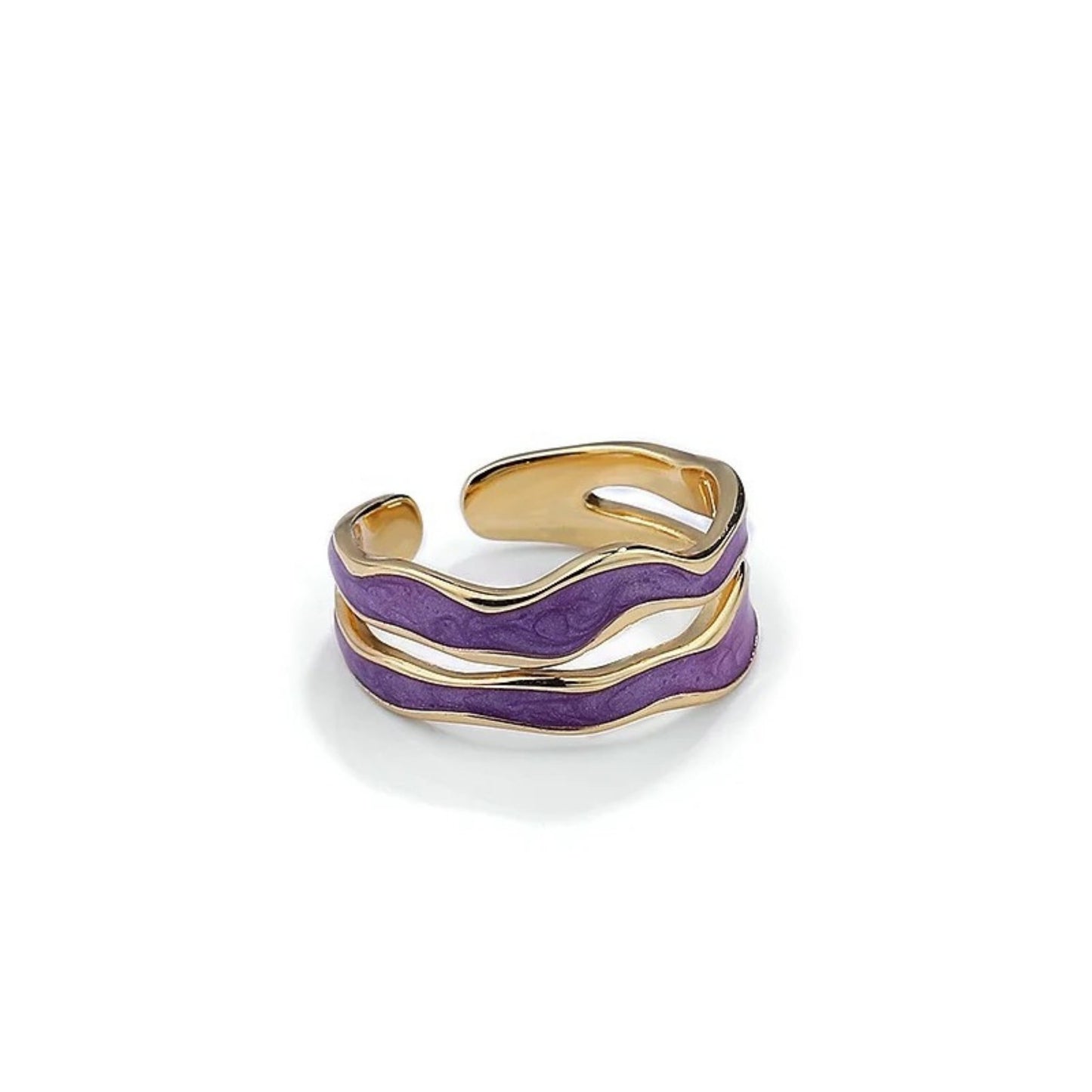Ocean Wave Adjustable 925 Sterling Silver Rings