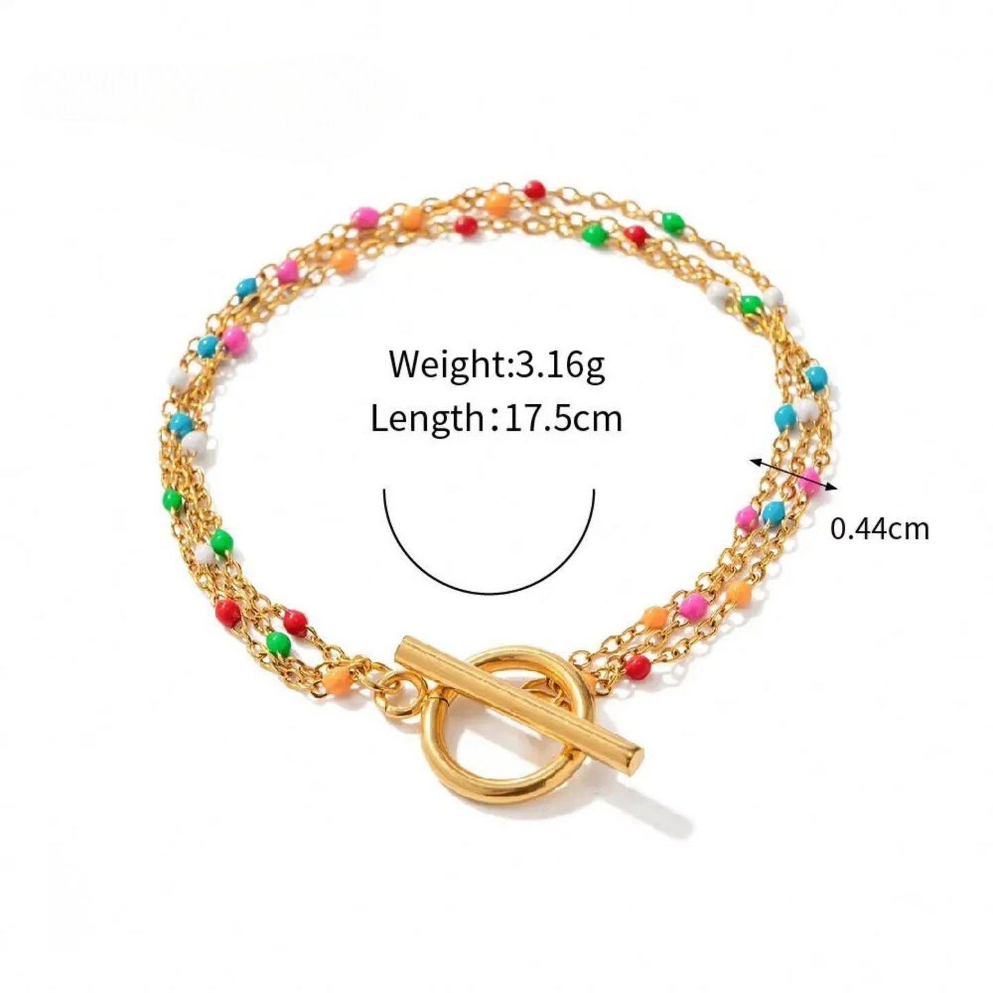 Radiant Layers 18K Gold-Plated Beaded Bracelet