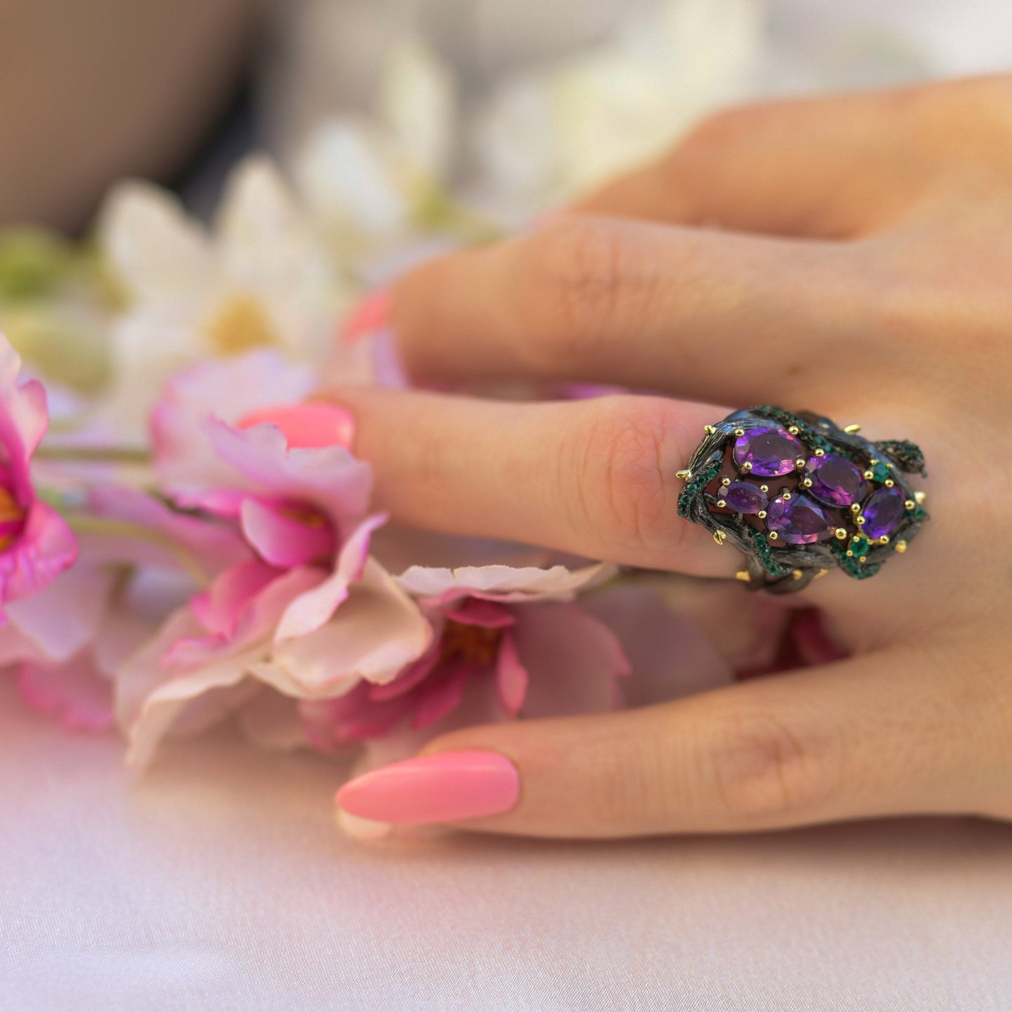 Regal Amethyst 925 Sterling Silver Ring