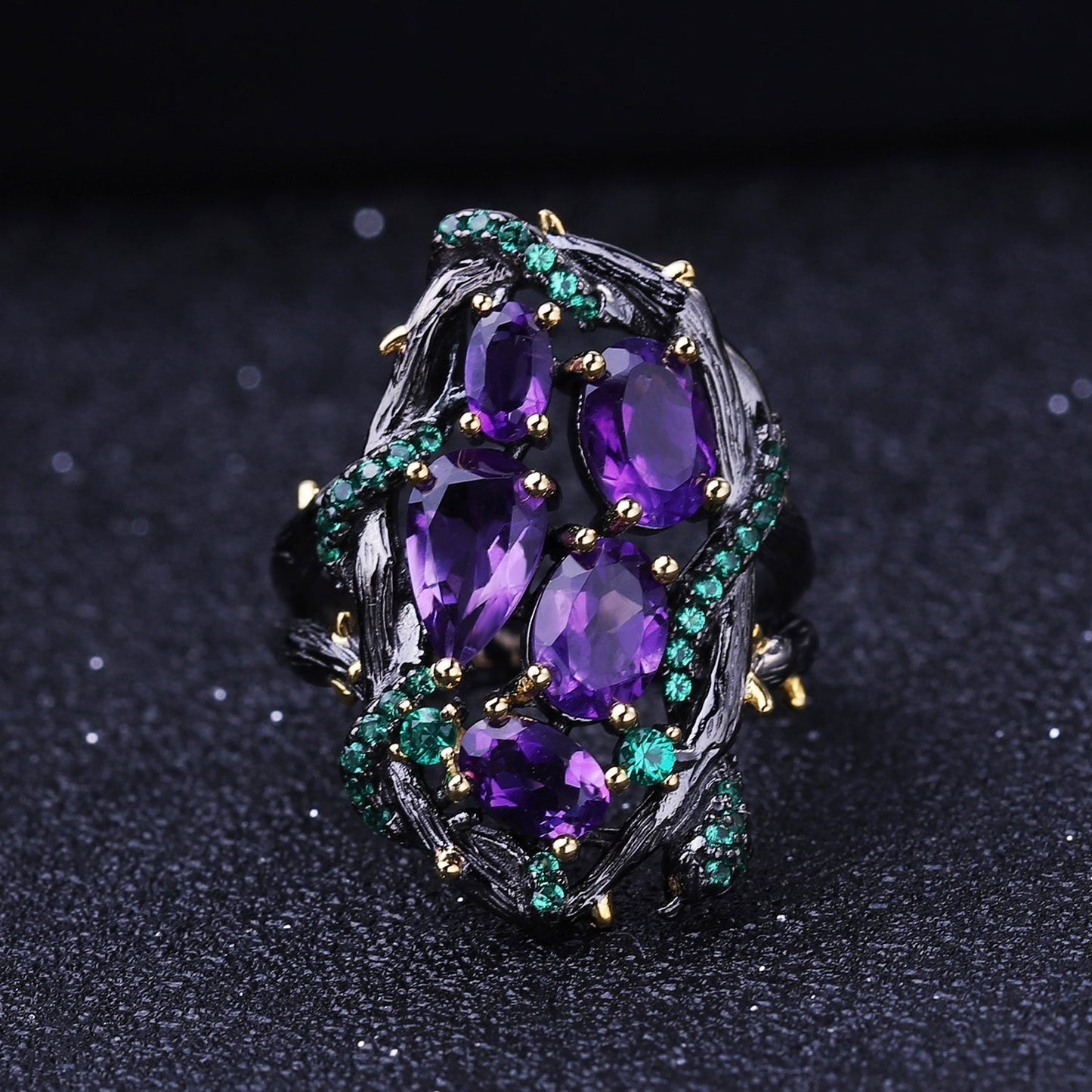 Regal Amethyst 925 Sterling Silver Ring
