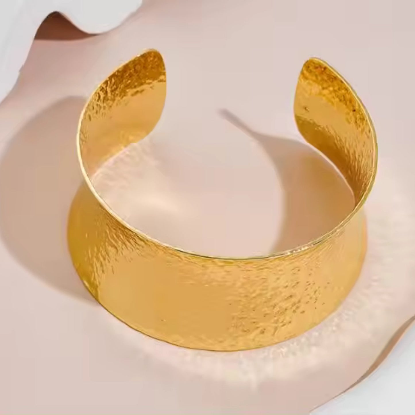 Sculpted Elegance Gold Cuff 18K Gold Plated Bracelet
