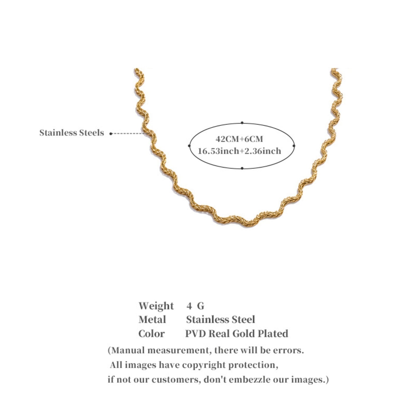 Serena Wave Chain Necklace