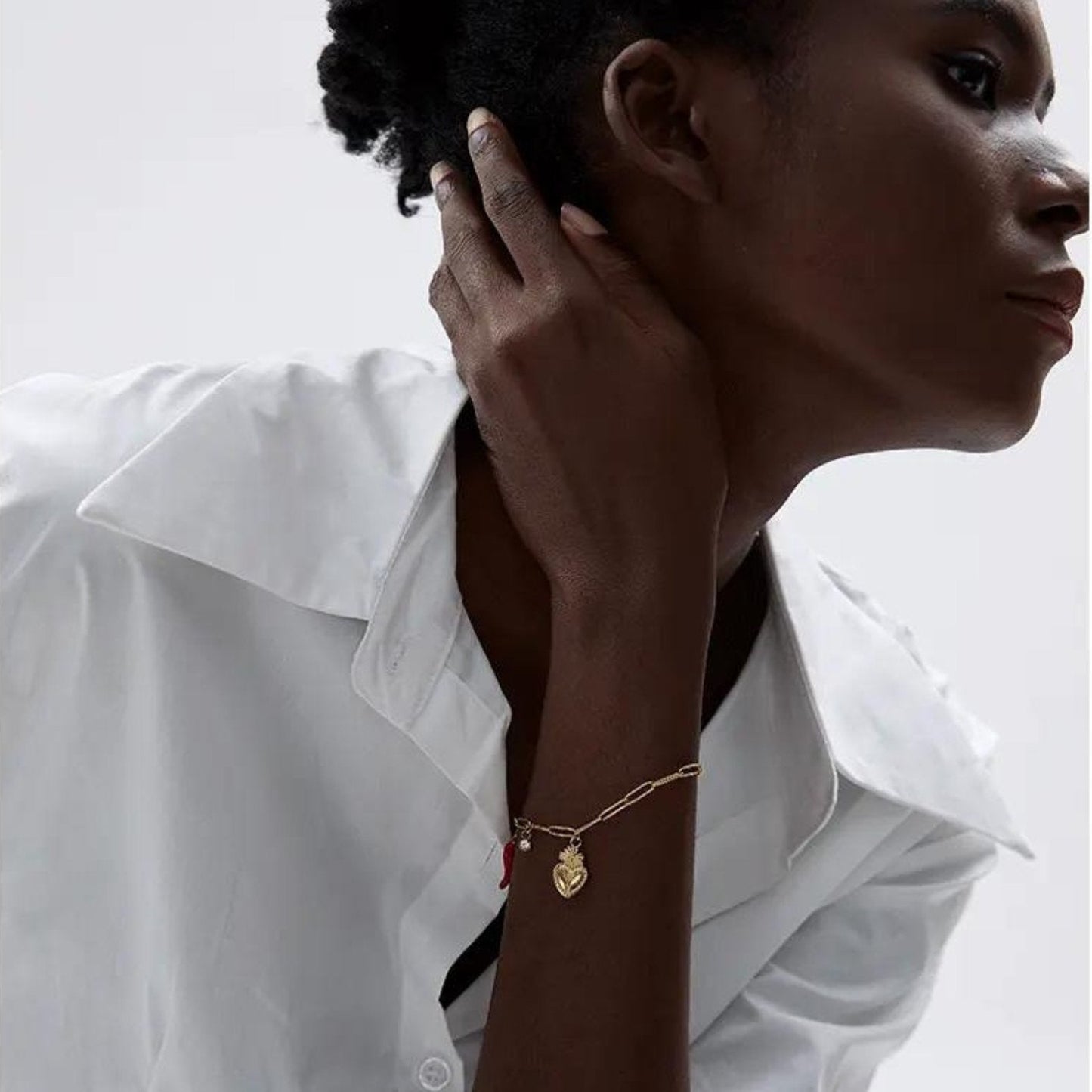 Silver Charm Chain Bracelet with Unique Silver Plated Charms