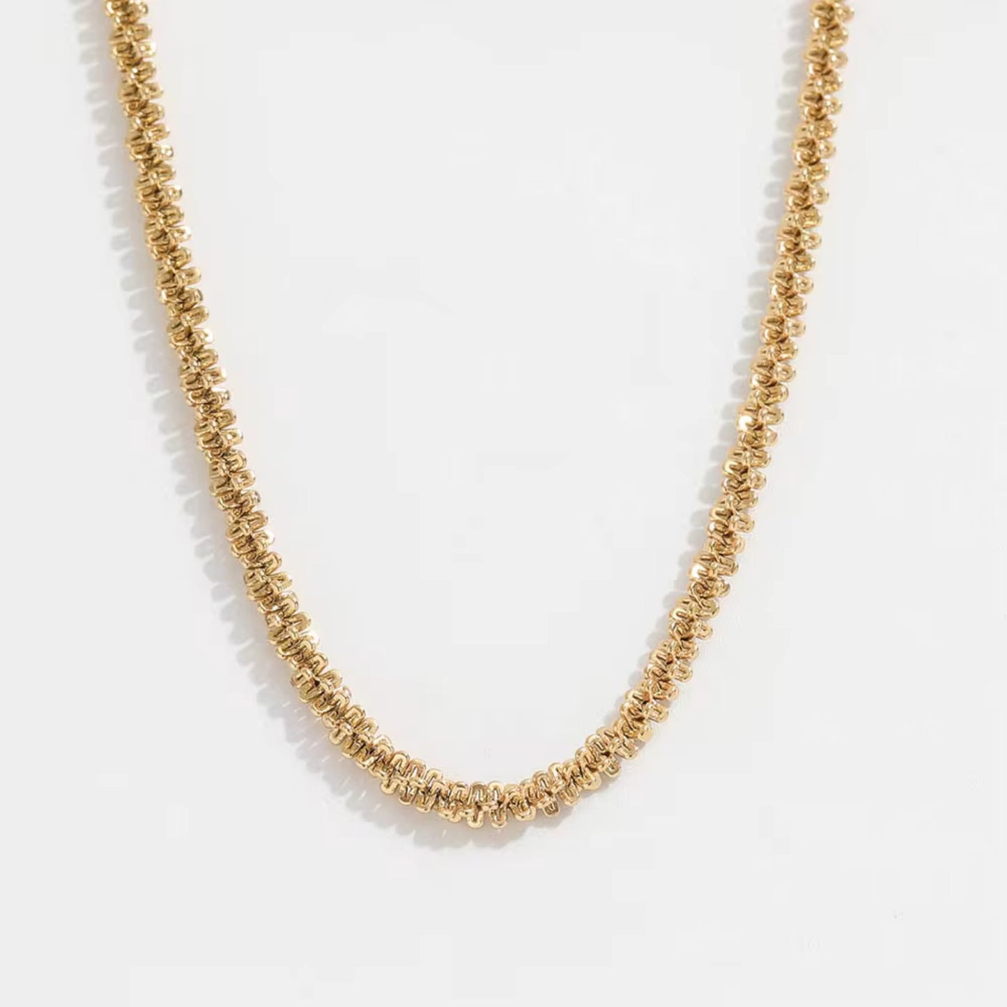Twisted Shiny 18K Gold Plated Necklace