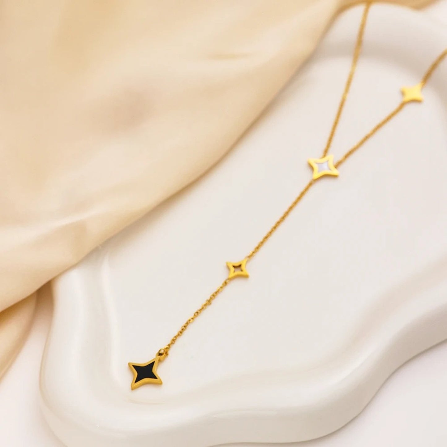Y-Shape Star Charm Necklace