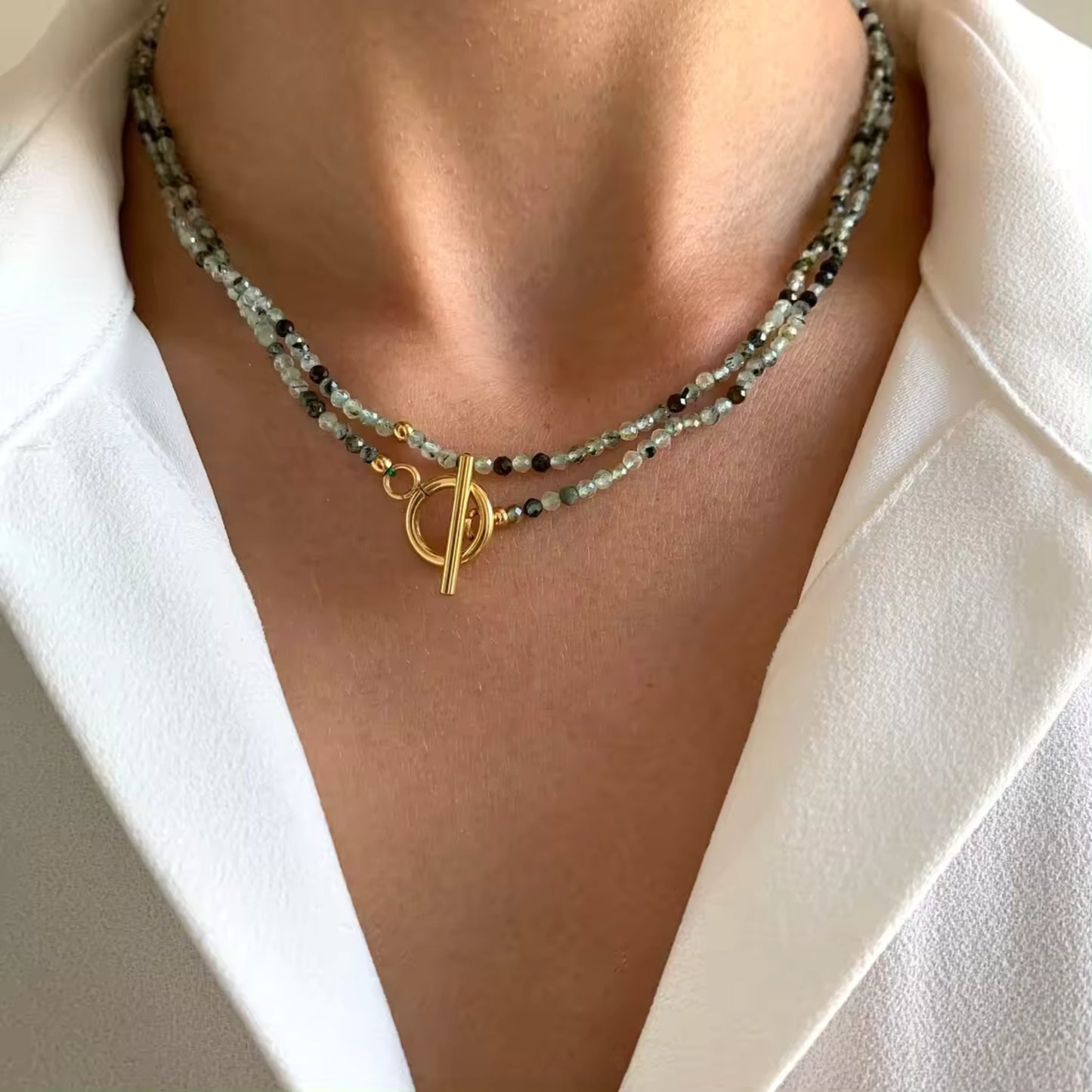 Zooying Natural Stone Beaded Necklace