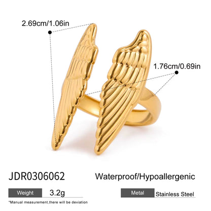 Angel Wings Ring – 18K Gold Stainless Steel