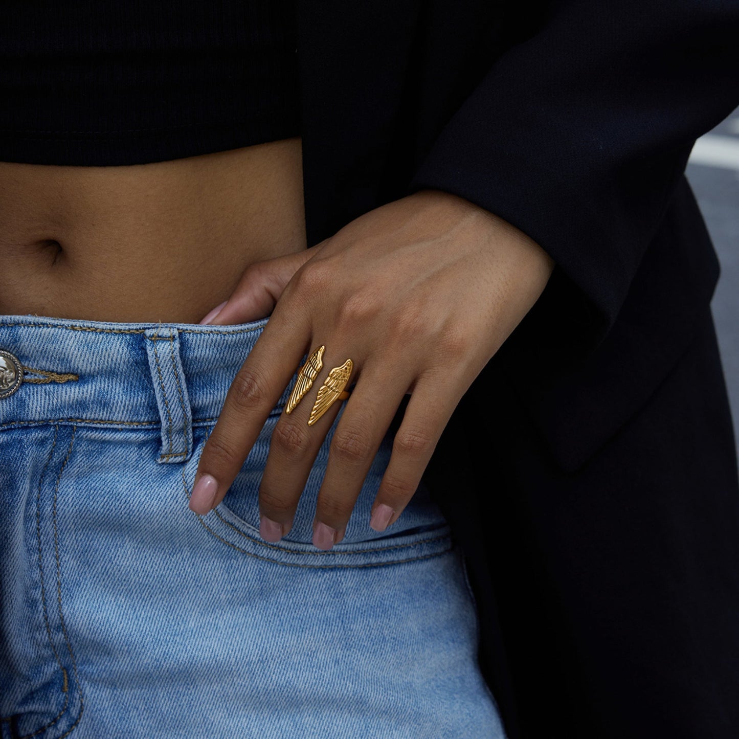 Angel Wings Ring – 18K Gold Stainless Steel