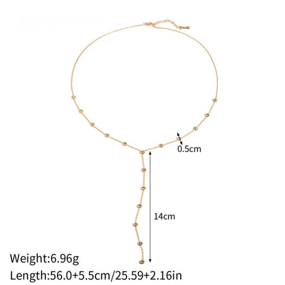 Aurora Glow Dainty Y-Chain 18K Gold Plated Necklace