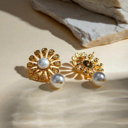 Blossom Pearl Drop Earrings
