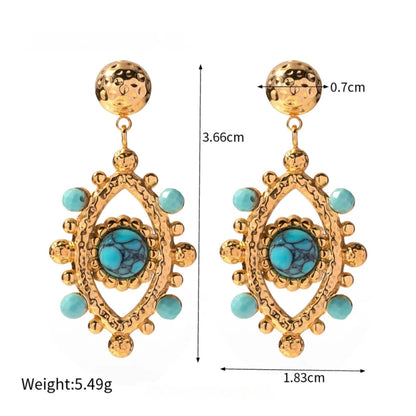 Details for the Bohemian Medallion Earrings styled for bold and elegant looks, perfect for casual or formal wear, Perfect birthday gift.