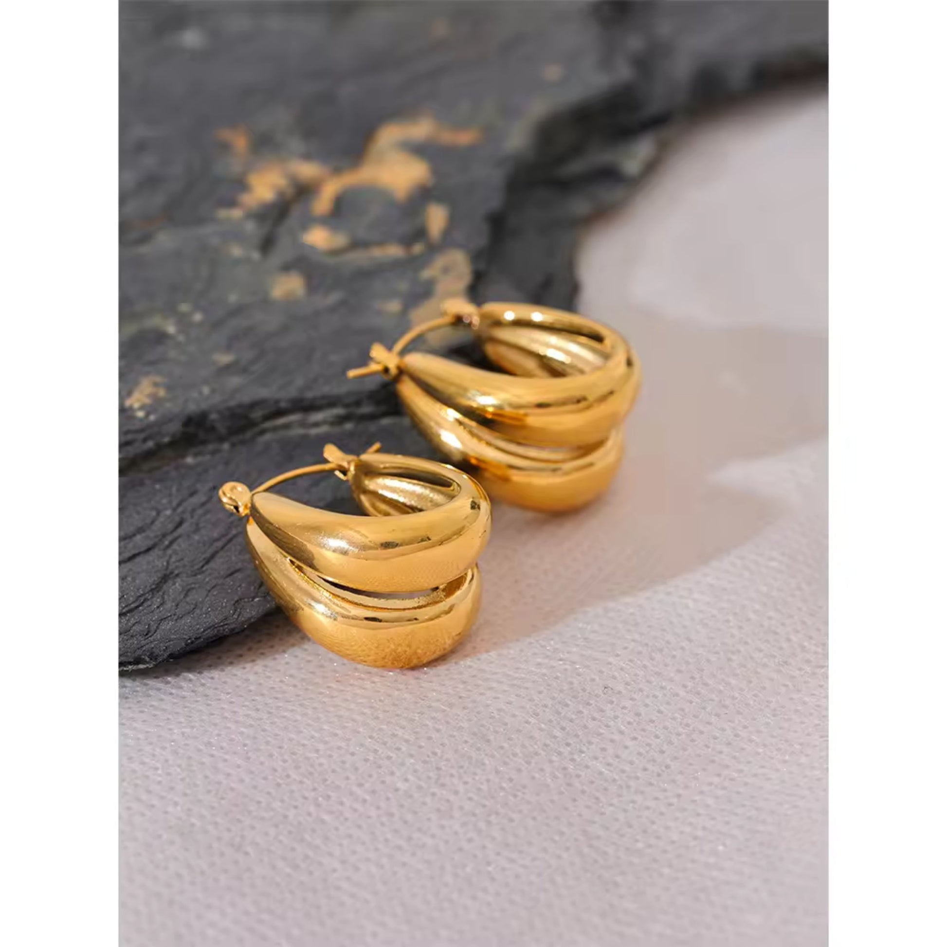 Perfect gift. Bold Gold Hoops styled for everyday or evening wear, adding a touch of sophistication.