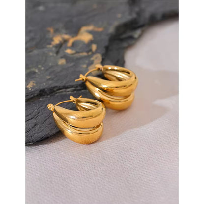 Perfect gift. Bold Gold Hoops styled for everyday or evening wear, adding a touch of sophistication.