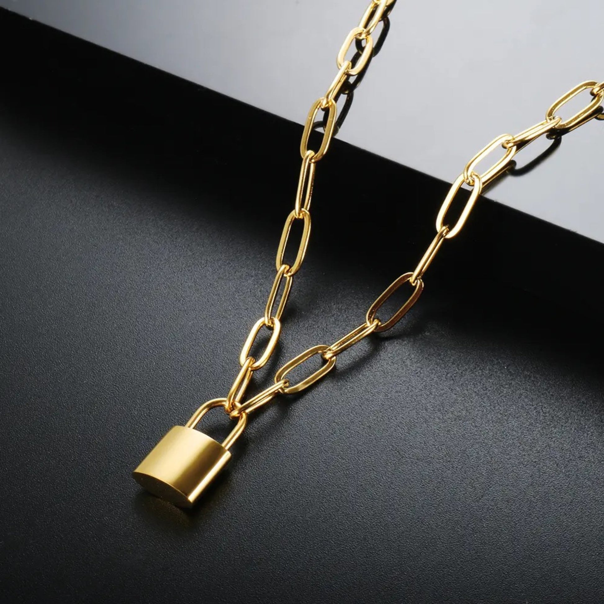 Lock Pendant Necklace styled for casual or formal looks, adding a modern touch, Perfect gift