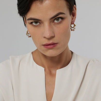 Celeste Sparkle Hoop Gold Plated Earrings