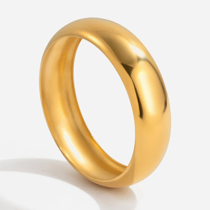 Classic Dome Bangle – 18K Gold Plated Stainless Steel