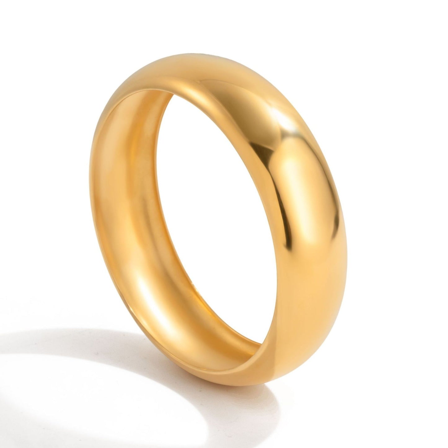 Classic Dome Bangle – 18K Gold Plated Stainless Steel