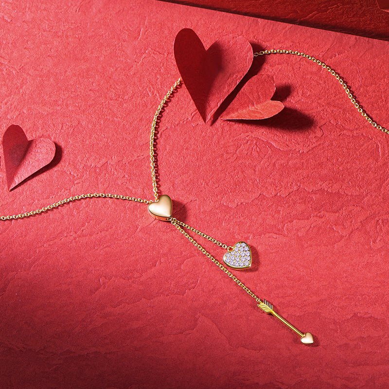 Cupid's Embrace 18K Gold Plated Sterling Silver Necklace