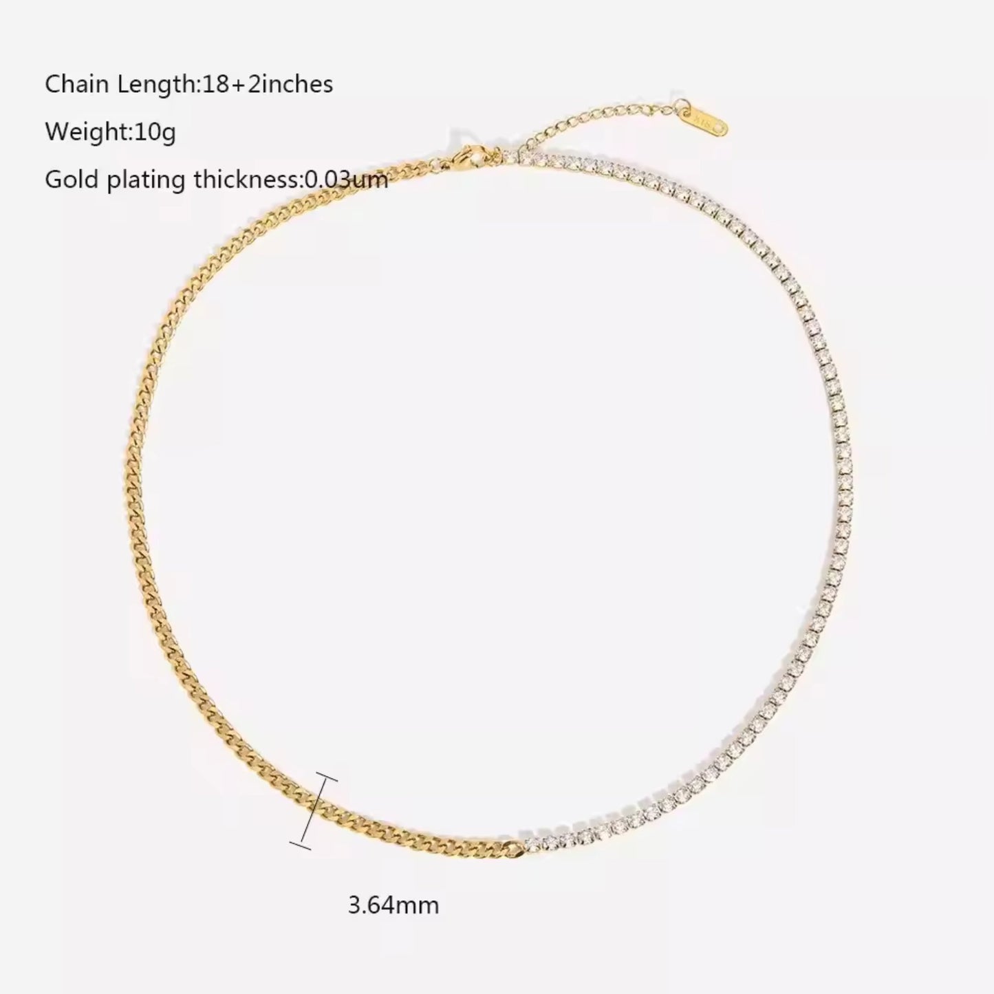 Flat-lay view of the Dual Elegance Necklace, highlighting the luxurious gold-plated finish and intricate detailing.