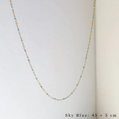 Elegant Cascade 18K Gold-Plated Beaded Necklaces