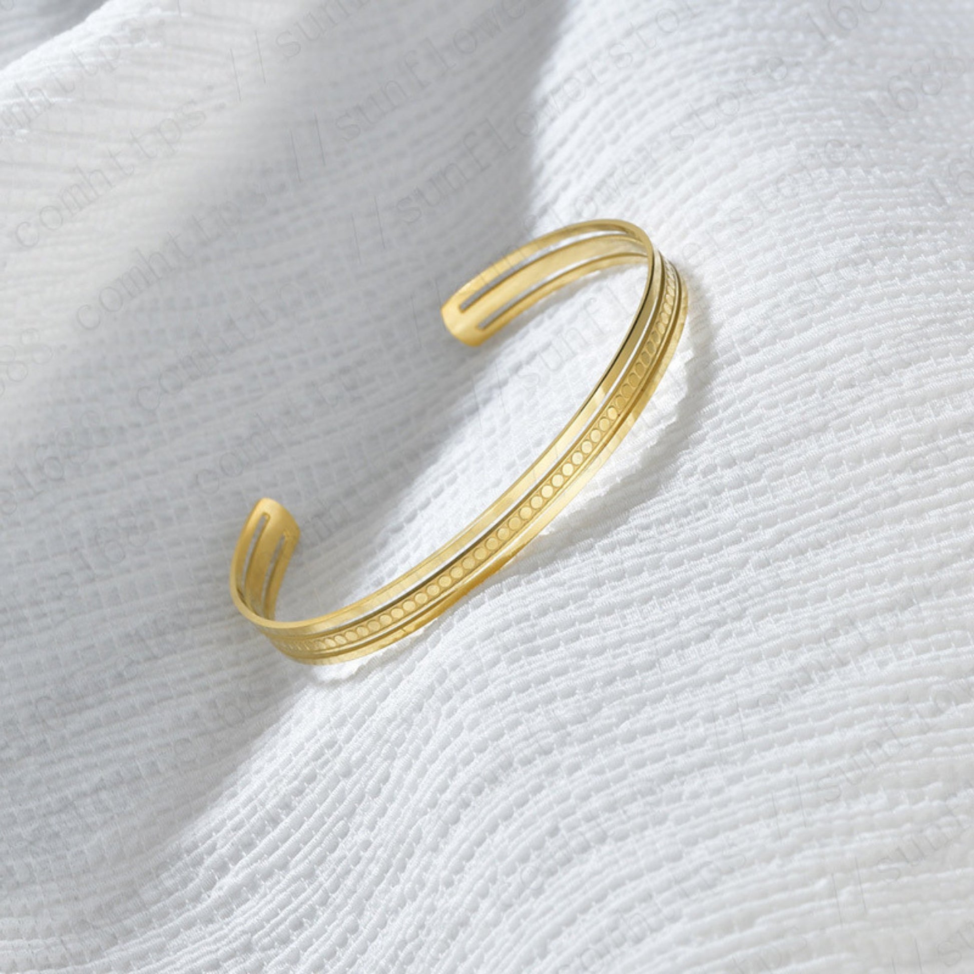 Simplistic Open Cuff Bracelet styled with a casual outfit, emphasizing its versatility and modern aesthetic.