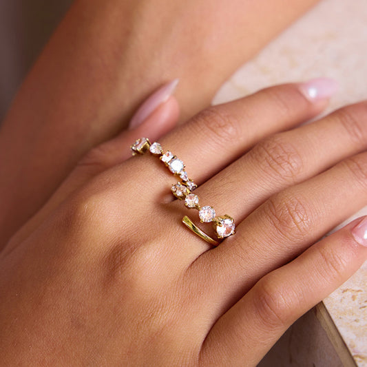 Eternal Spark Ring – 18K Gold Stainless Steel