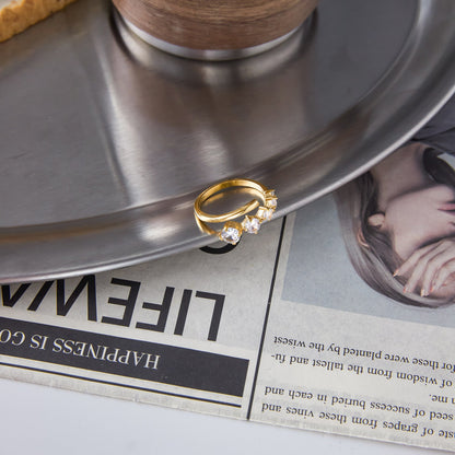 Eternal Spark Ring – 18K Gold Stainless Steel