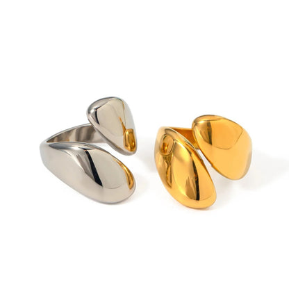 Glossy Asymmetric Open Design Ring