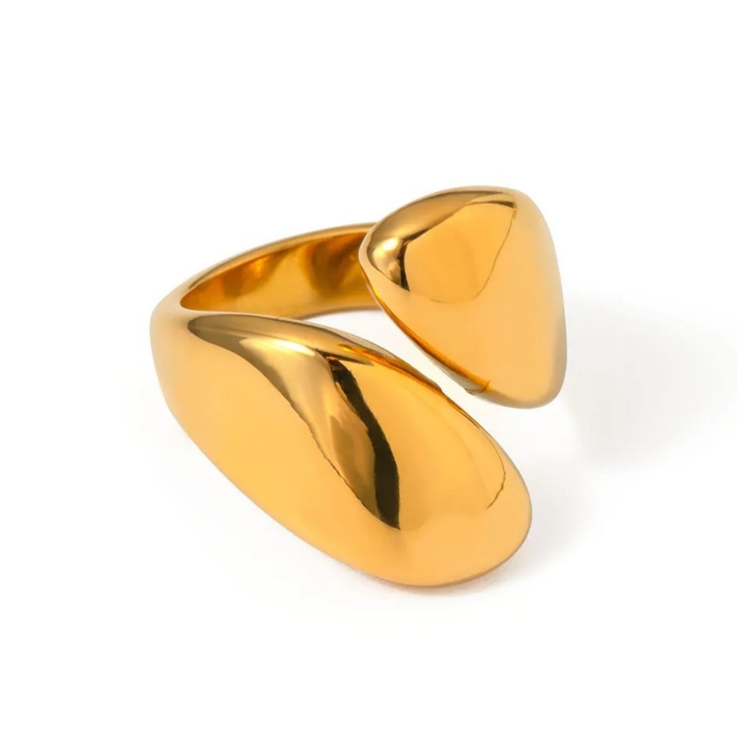 Glossy Asymmetric Open Design Ring