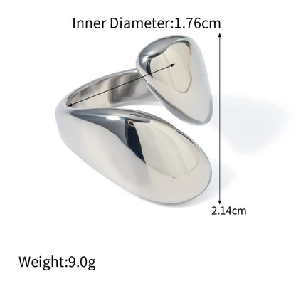 Glossy Asymmetric Open Design Ring