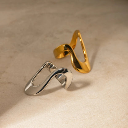 Glossy Irregular Minimalist Ring