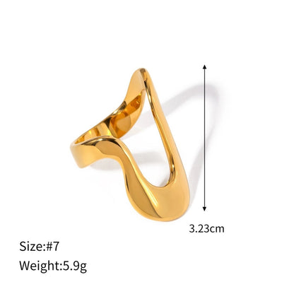 Glossy Irregular Minimalist Ring