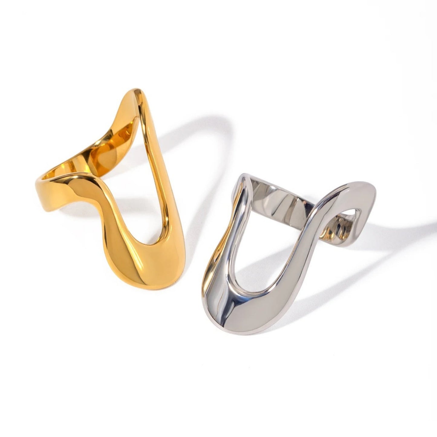 Glossy Irregular Minimalist Ring