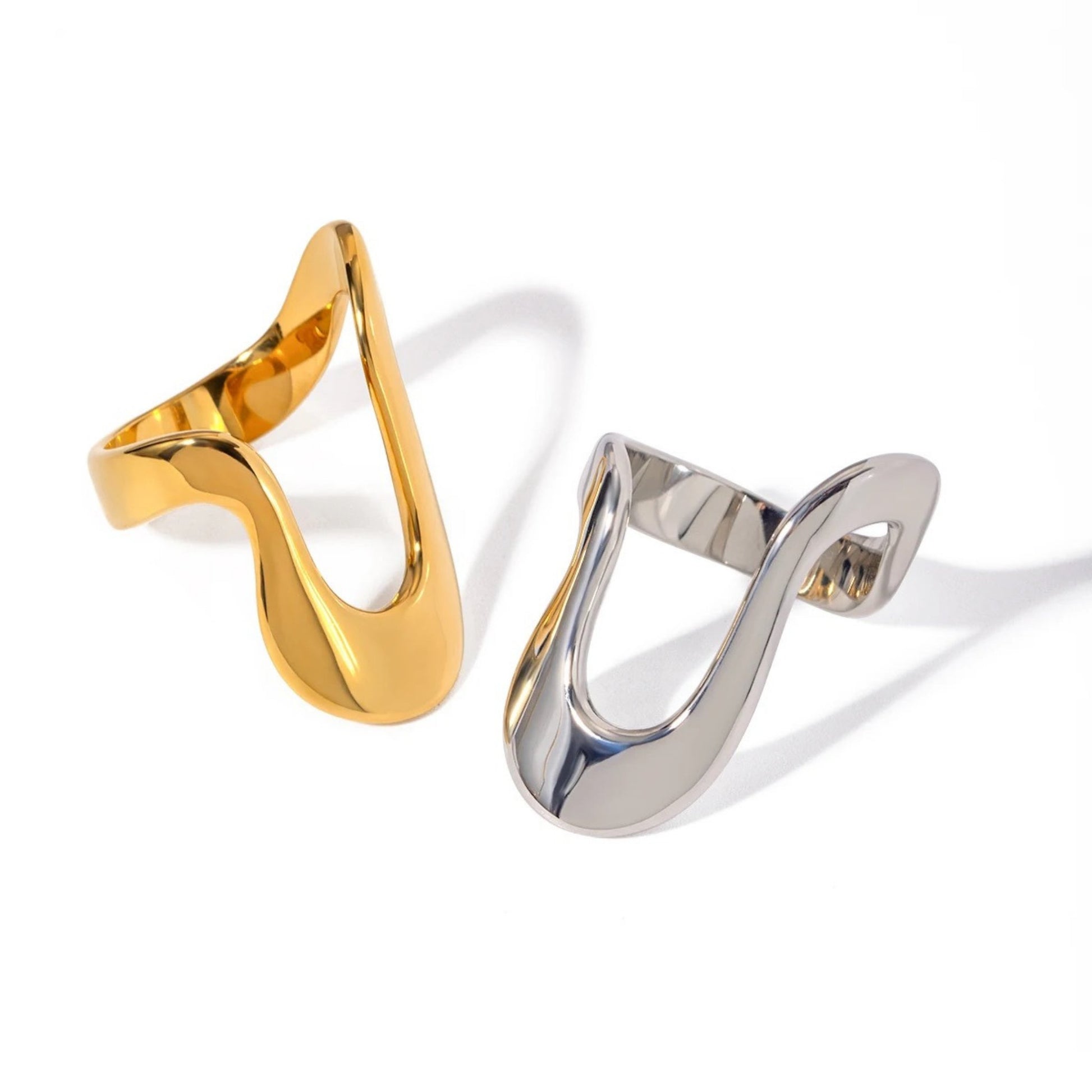 Glossy Irregular Minimalist Ring