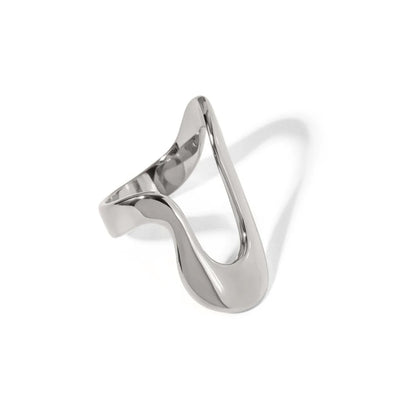 Glossy Irregular Minimalist Ring